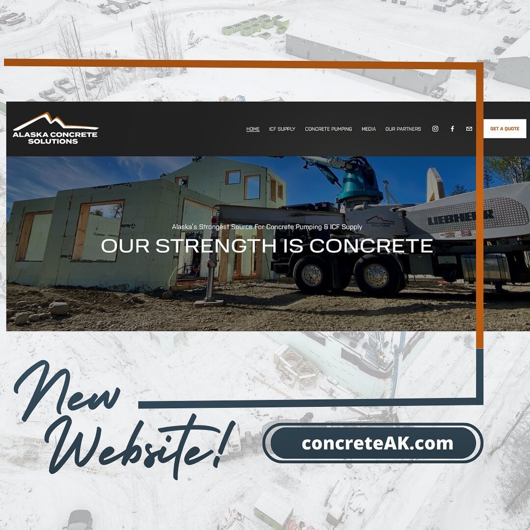 Our website just got a major upgrade! Head over to concreteAK.com to see the new look. It's now easier than ever to get a quote for the concrete pumping and ICF construction supplies you need for all of this summer&rsquo;s projects! #concretestrong