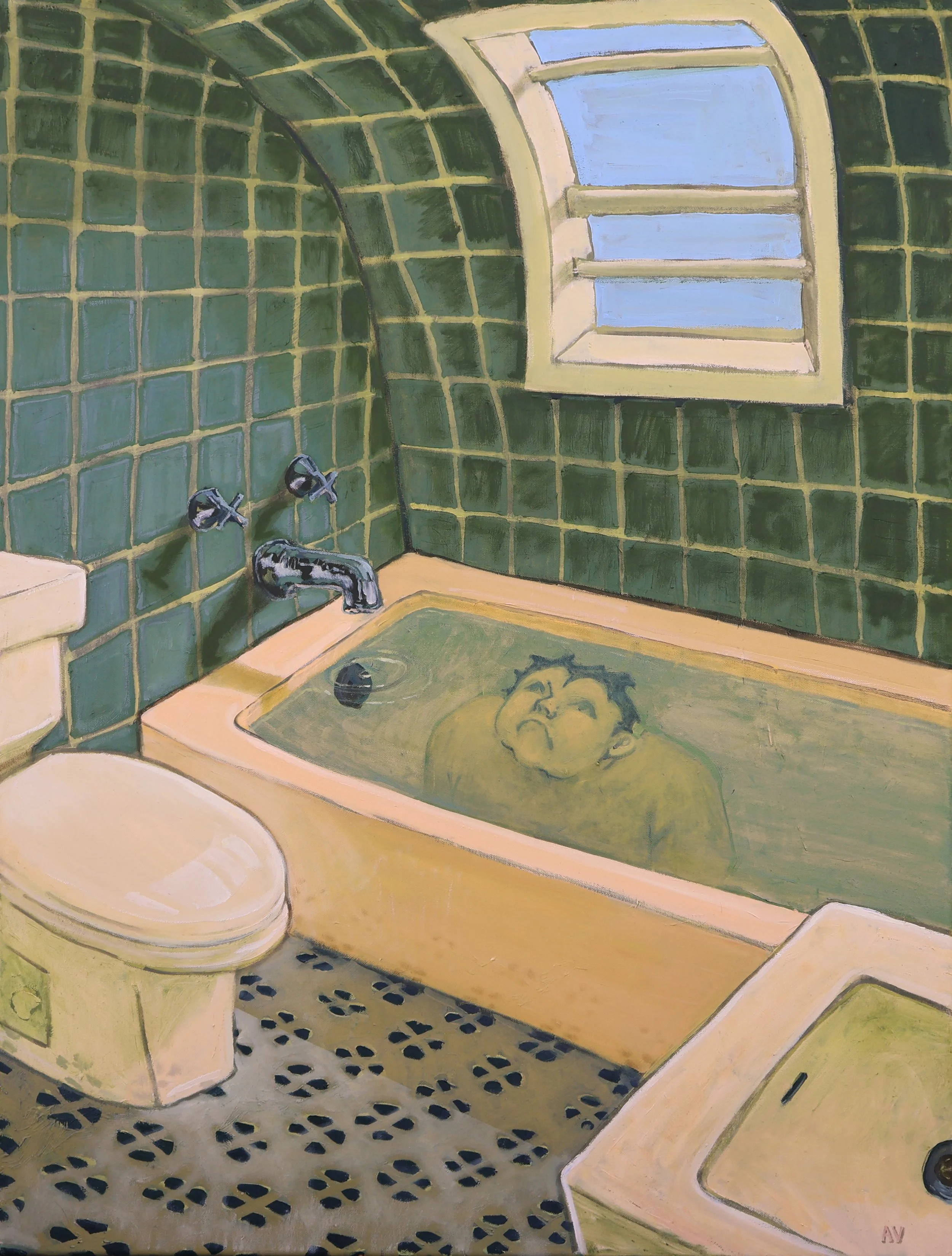 "Stagnant" Film still. Oil on canvas.