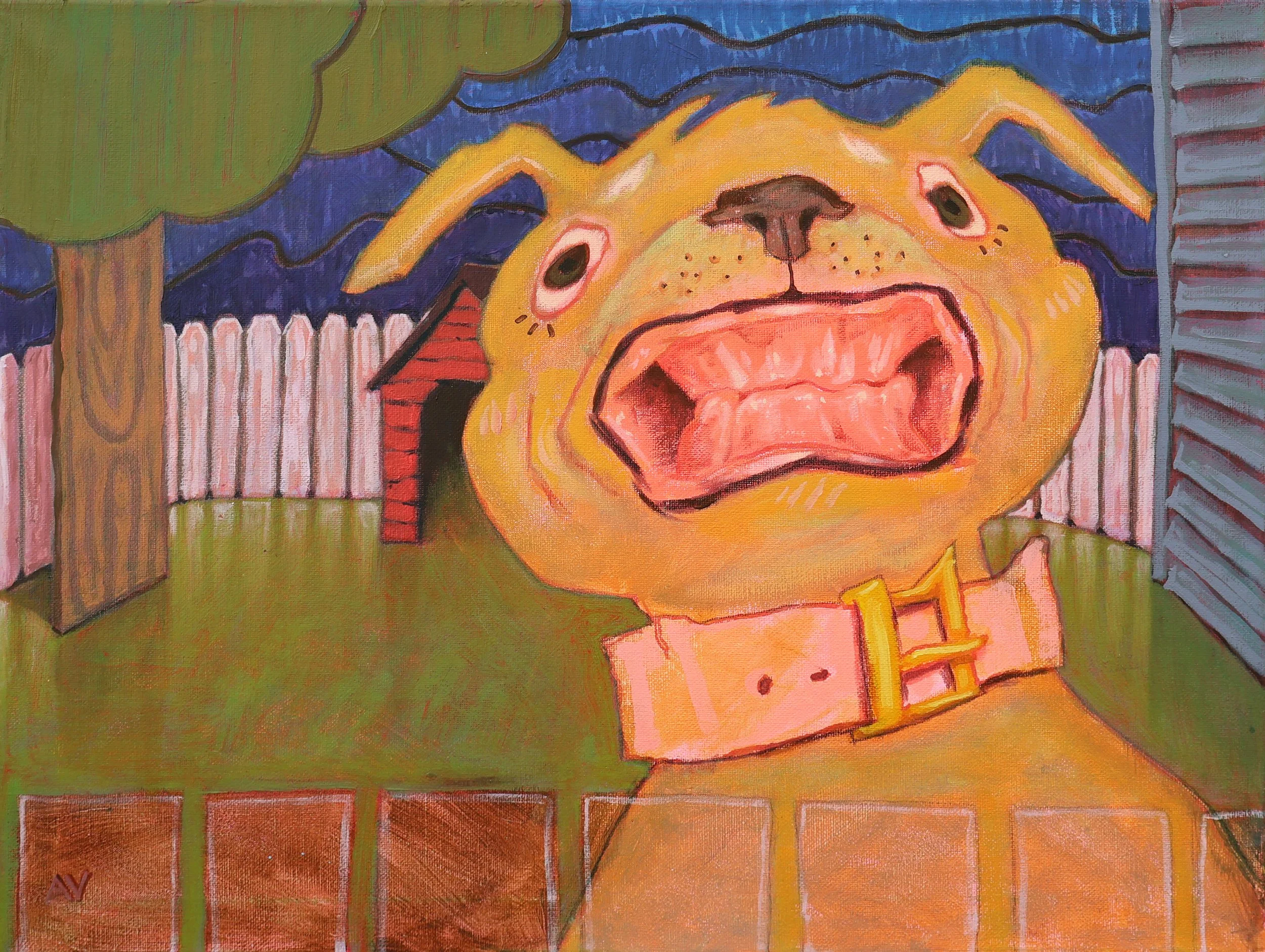 "Greet The Visitors" Film still. Oil on canvas.