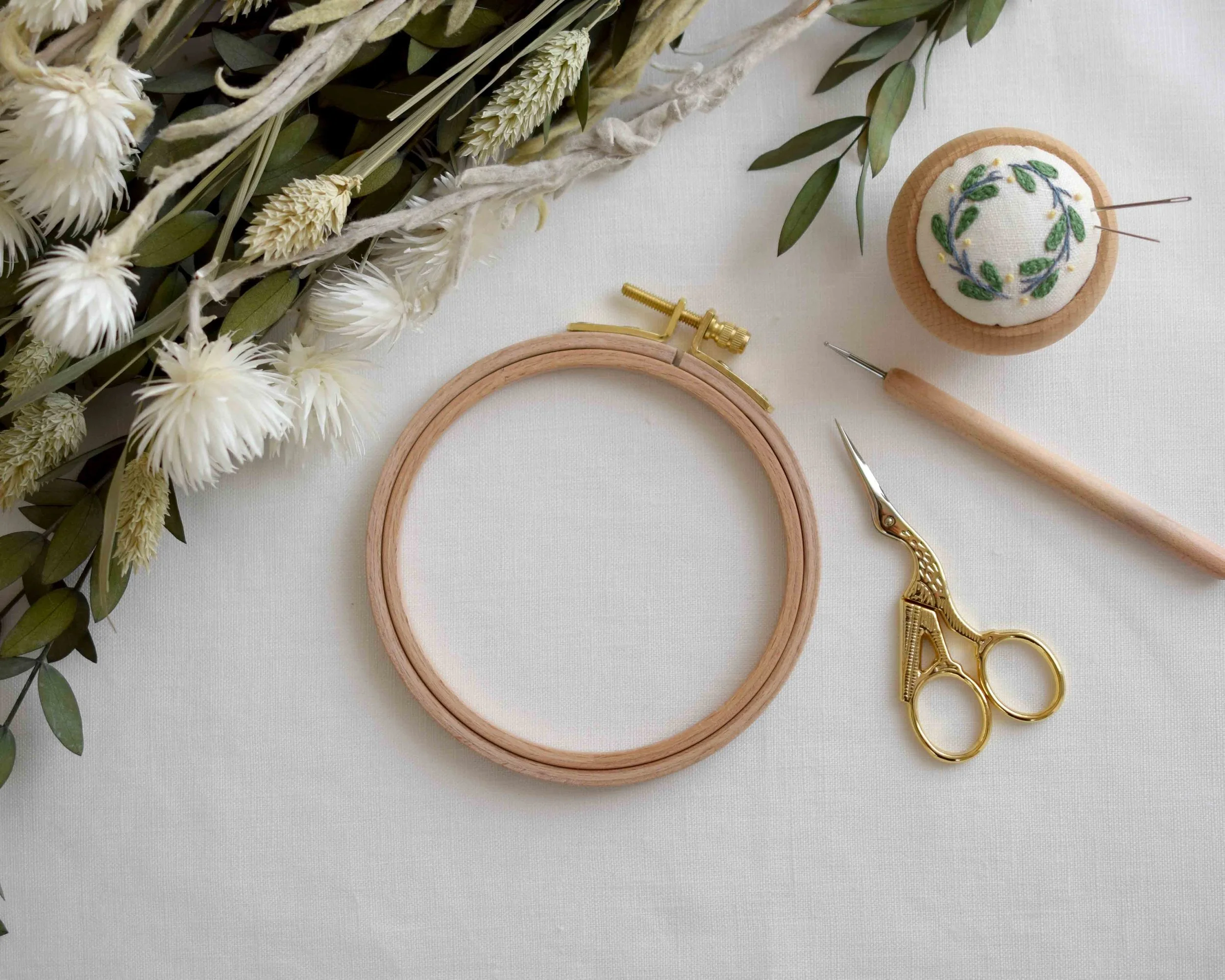 刺繍枠のはめ方