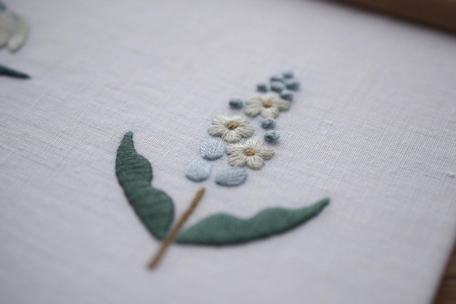 草花の刺繍 タペストリー — 北欧てしごと教室