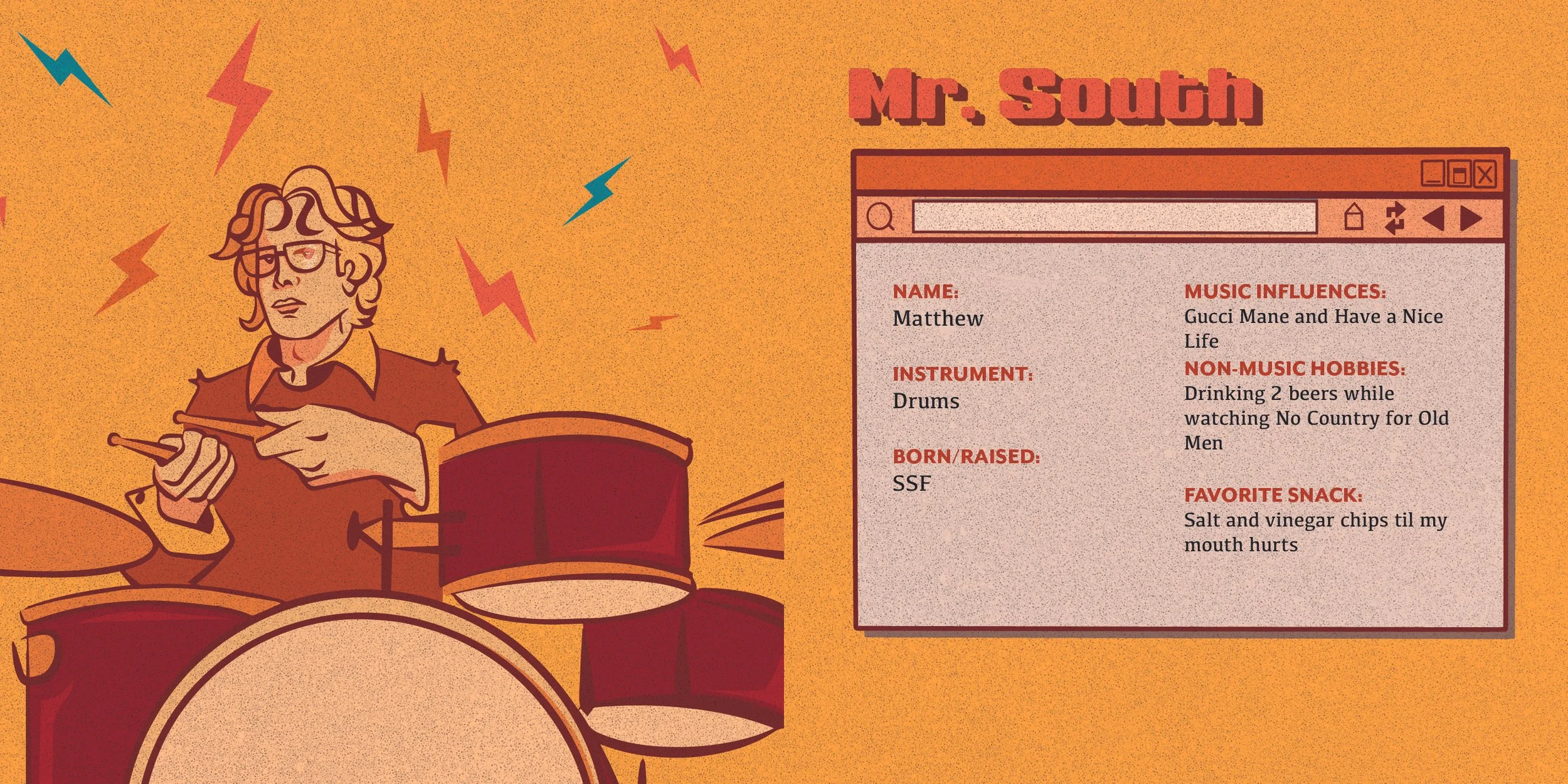 Album Art Booklet - Artist Bio Mr.South