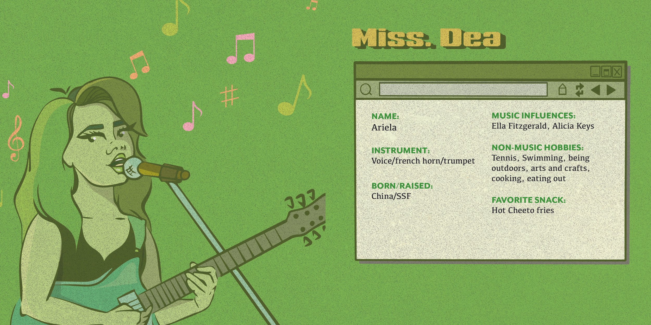 Album Art Booklet - Artist Bio Miss. Dea