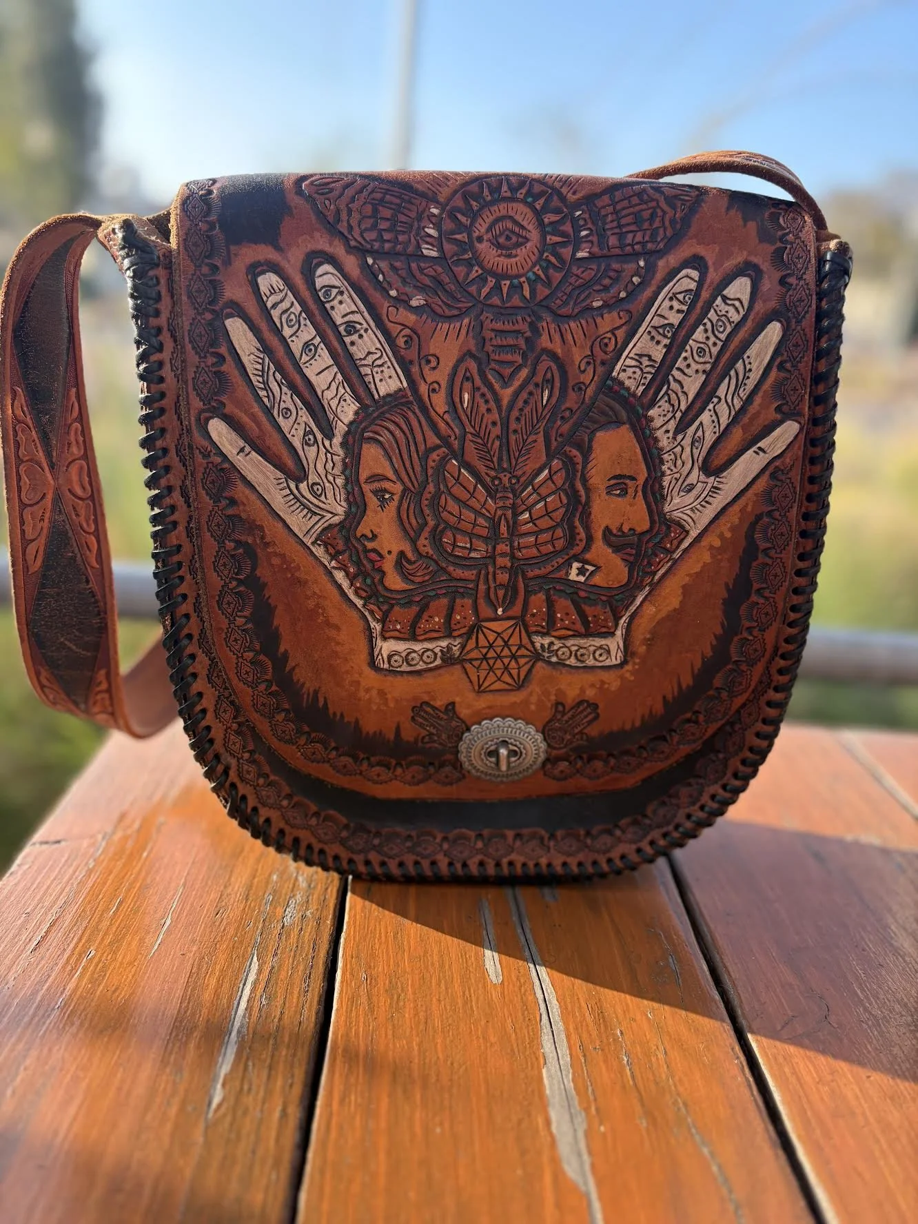 Large Custom Leather Bag