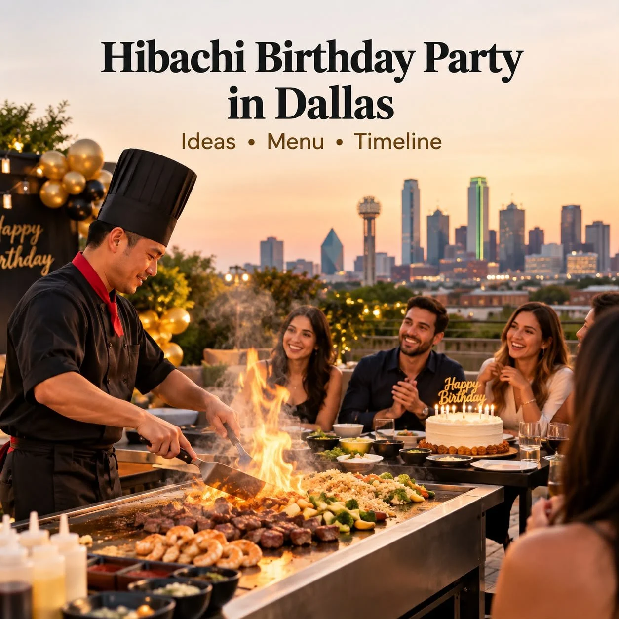 Hibachi Birthday Party in Dallas: Ideas, Menu &amp; Timeline