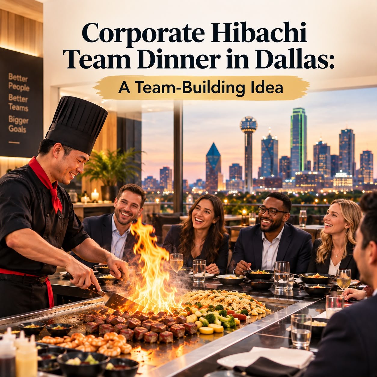 Corporate Hibachi Team Dinner in Dallas: A Team-Building Idea