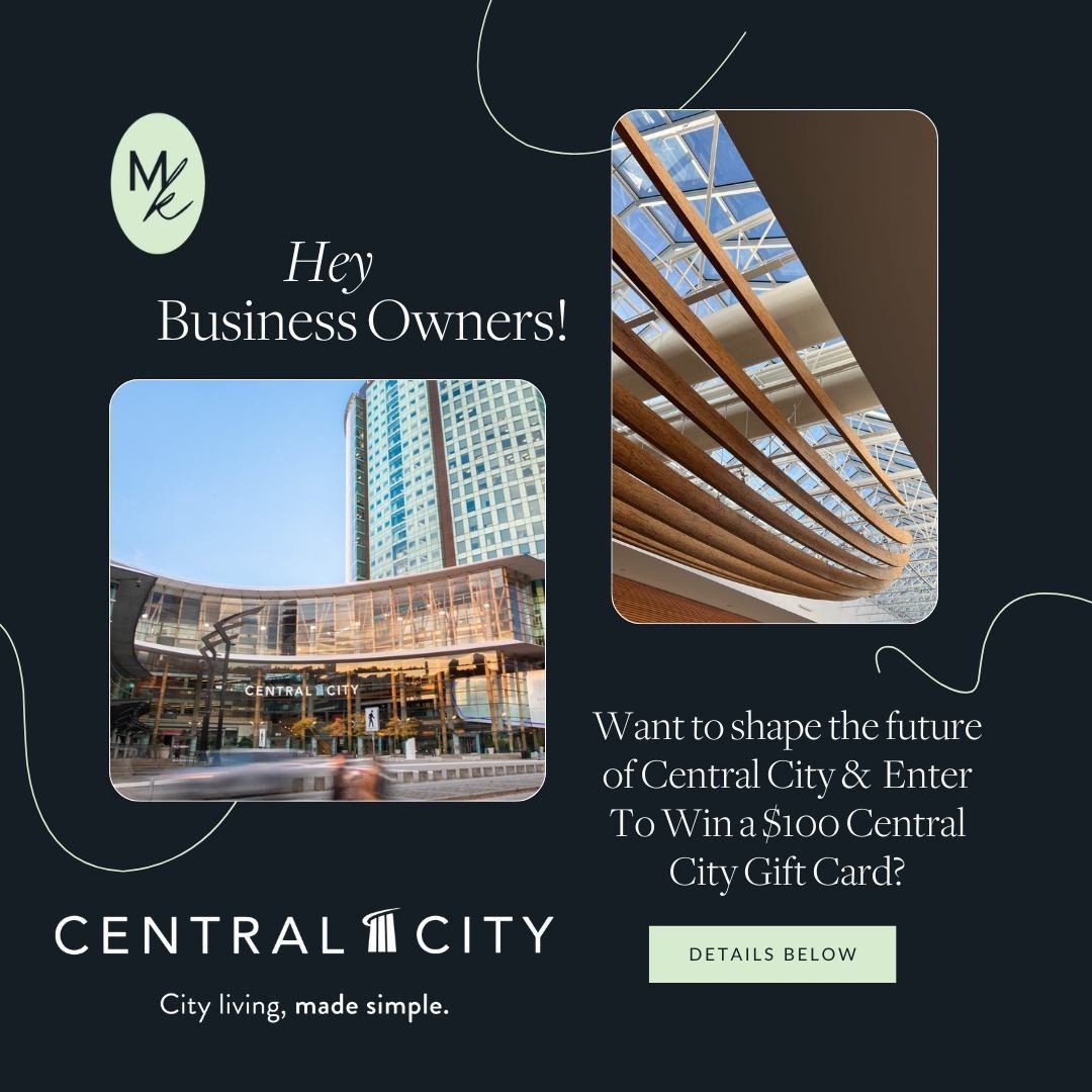 Hey Business Owners! ⁠
⁠
🎉 Win a $100 Central City Gift Card! 🎉⁠
⁠
We're exploring an exciting possibility that could potentially transform Central City with a vibrant Pop-Up Store Initiative, and we want YOU to be a part of this exploratory phase.