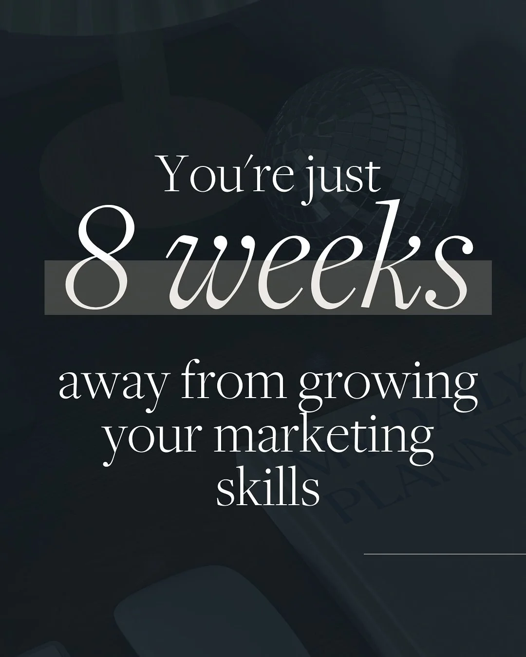 You&rsquo;re eight weeks away from feeling confident in your marketing again.⁠

If marketing has felt confusing or you&rsquo;ve been guessing your way through it, you&rsquo;re in the right place. ⁠
⁠
This course gives you the clarity, structure, and 