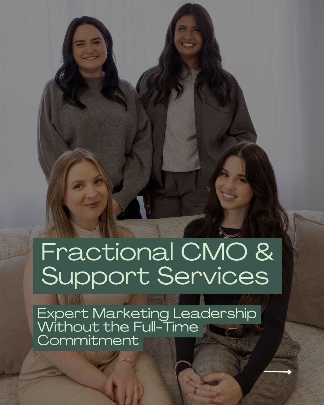 Fractional CMO &amp; Support Services⁠
Expert Marketing Leadership Without the Full-Time Commitment⁠
⁠
Get top-tier marketing guidance without hiring full-time. We provide:⁠
⭐️ Strategic Oversight &ndash; a clear marketing roadmap aligned with your g