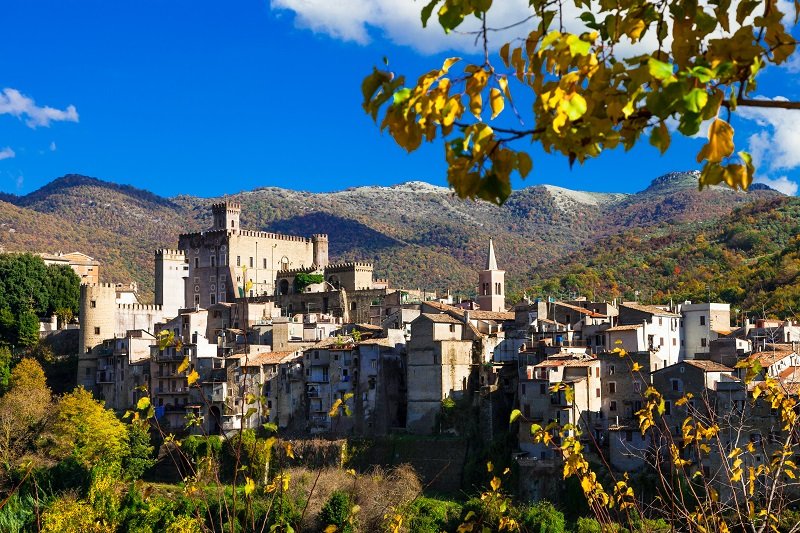 beautiful medieval village San gregorio da sassola, Lazio, Italy