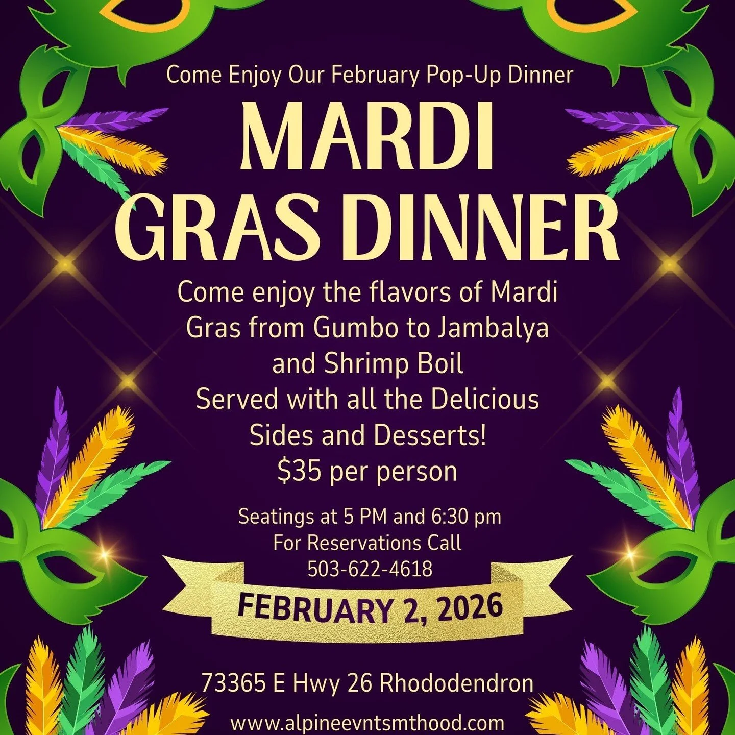 See you all tomorrow for dinner!