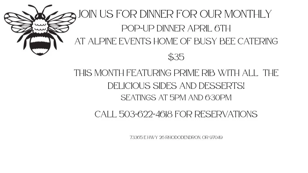 Join us for dinner on April 6th! Call for reservations. Hope you all can make it!