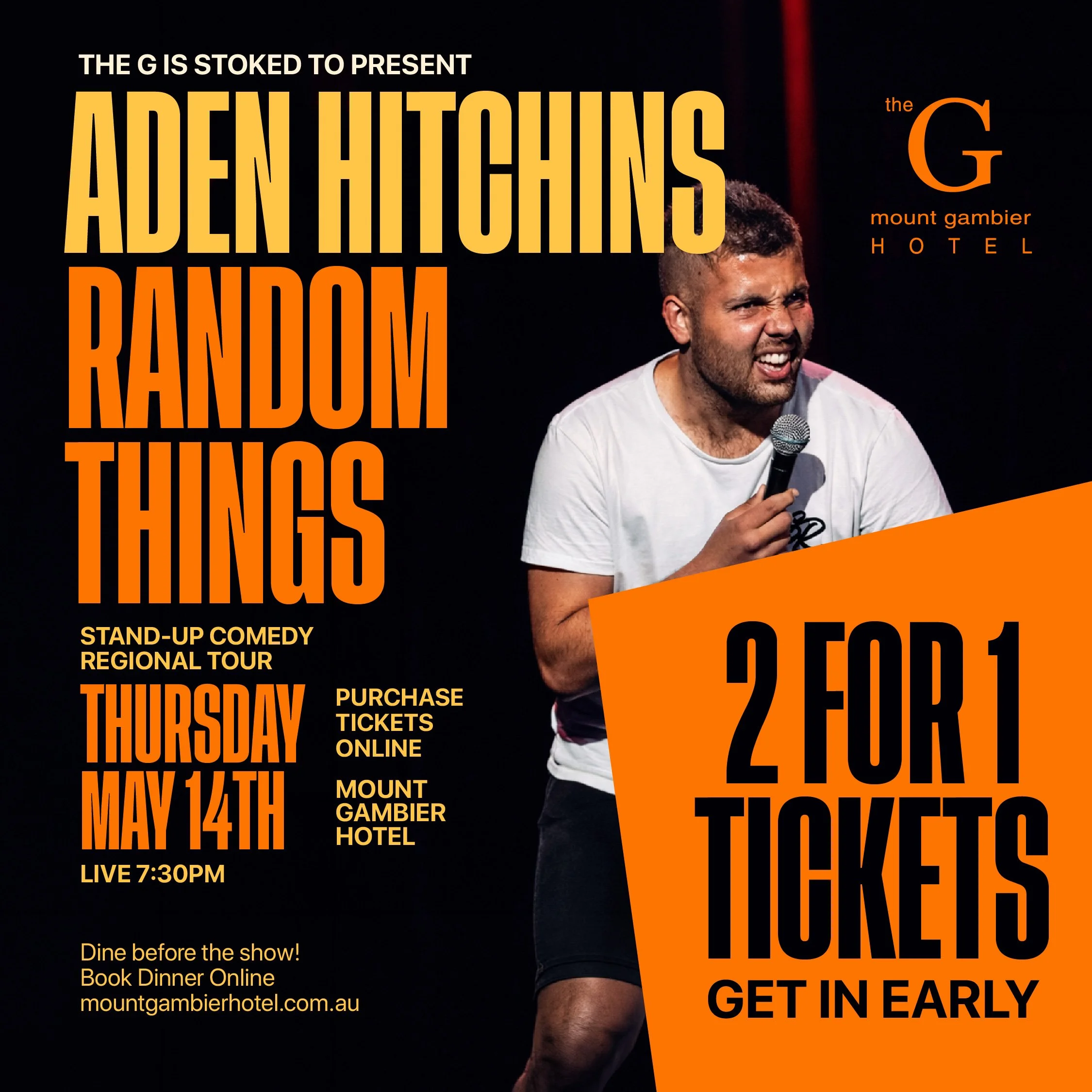 Aden Hitchins: Random Things 2026 Tour – Live at the Mount Gambier Hotel