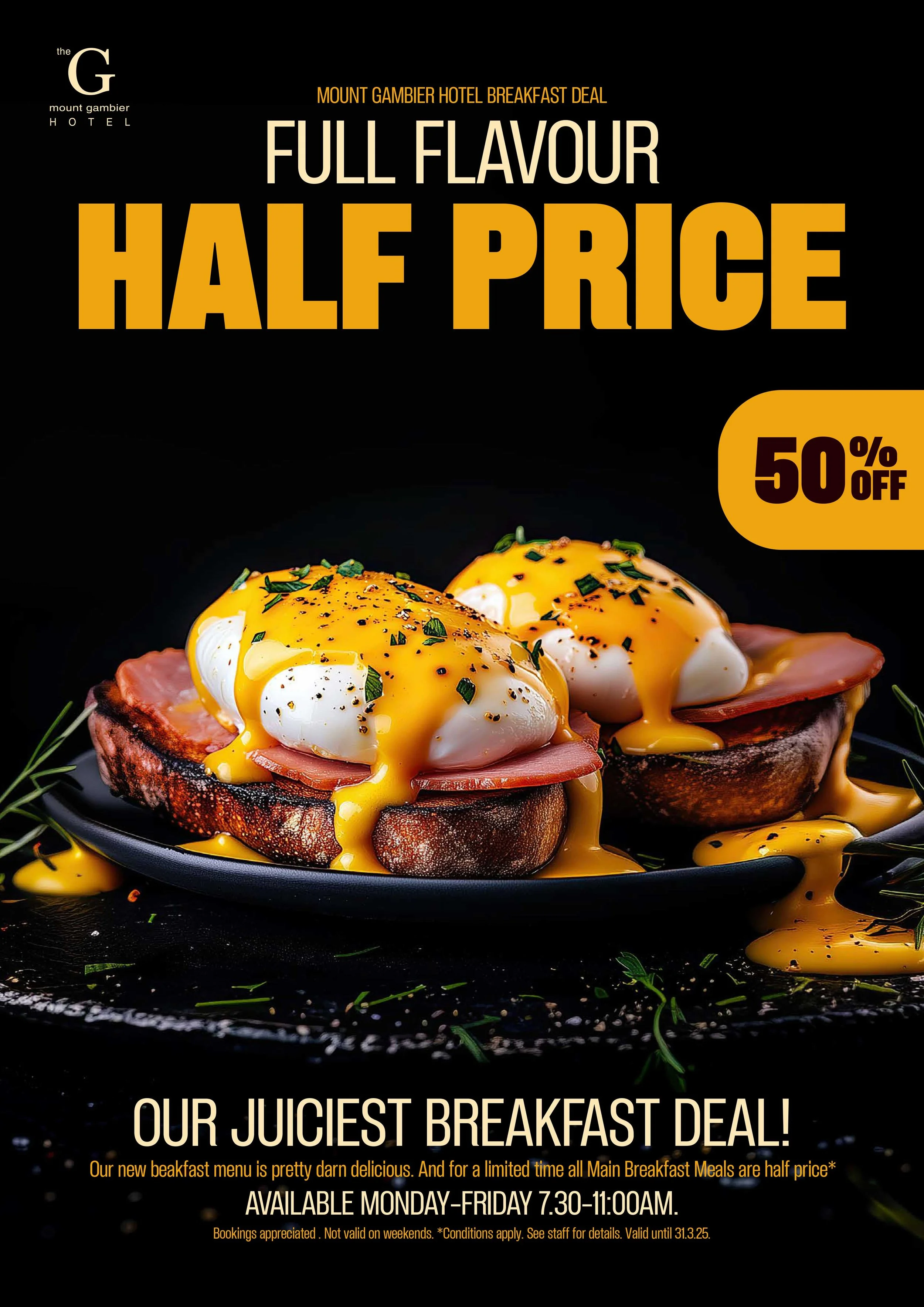 50% Off Breakfast at the G – ExtendeD