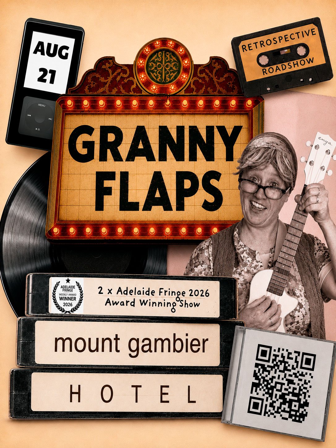 Comedian Granny Flaps Live at Mount Gambier Hotel 