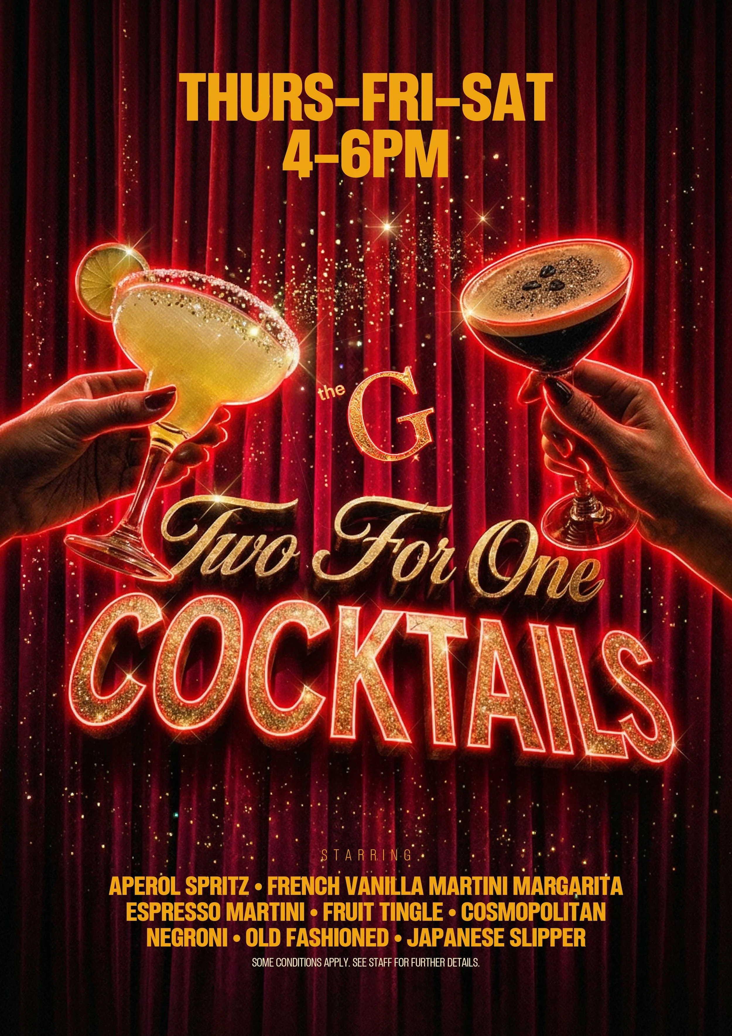 2 for 1 Cocktail Happy Hour Mount Gambier Hotel