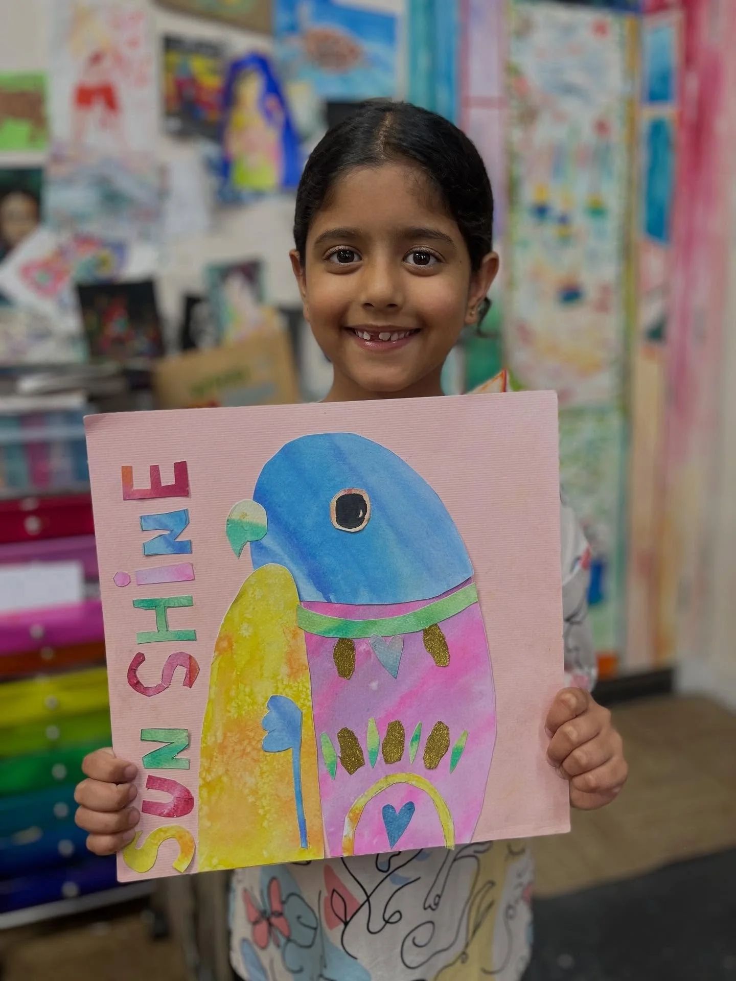 Absolutely love these vibrant little @petecromer inspired creatures brought to life by my dedicated students.
This lesson was a celebration of colour and curiosity &mdash; we played with textures, painted our own papers in washes of watercolour and a