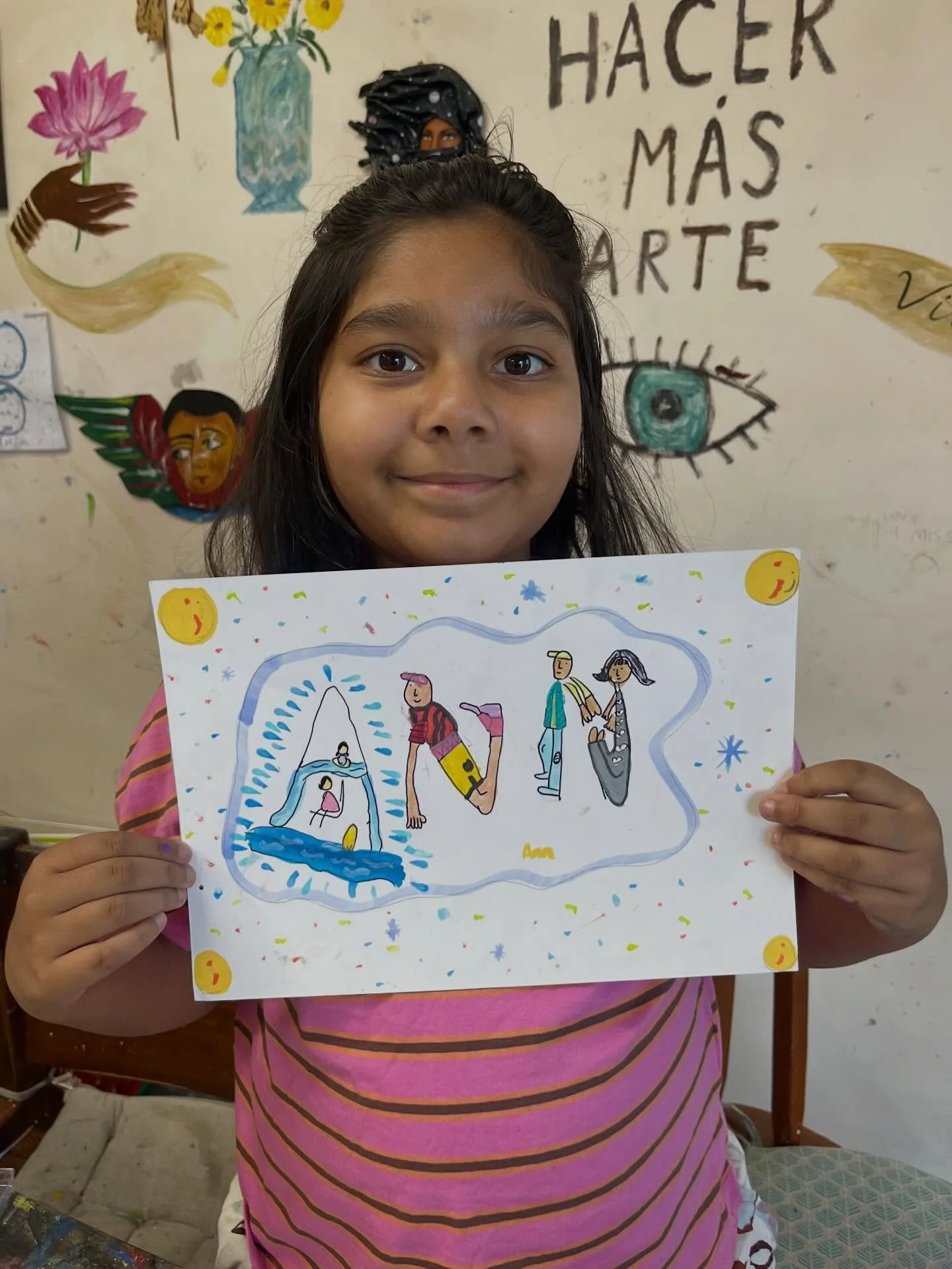 This week we explored creative lettering, using the letters of our names to show a little bit of who we are and things we like. We looked at different examples from a few books. 

Shaping letters and trying to match what they imagine can feel tricky 