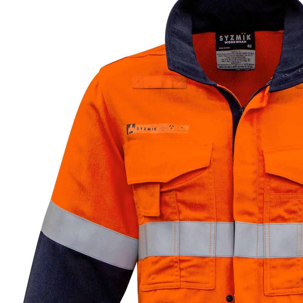 ZC525_Orange_Navy_Front_Back_Syzmik_SunSafe_Australia_Detail.png