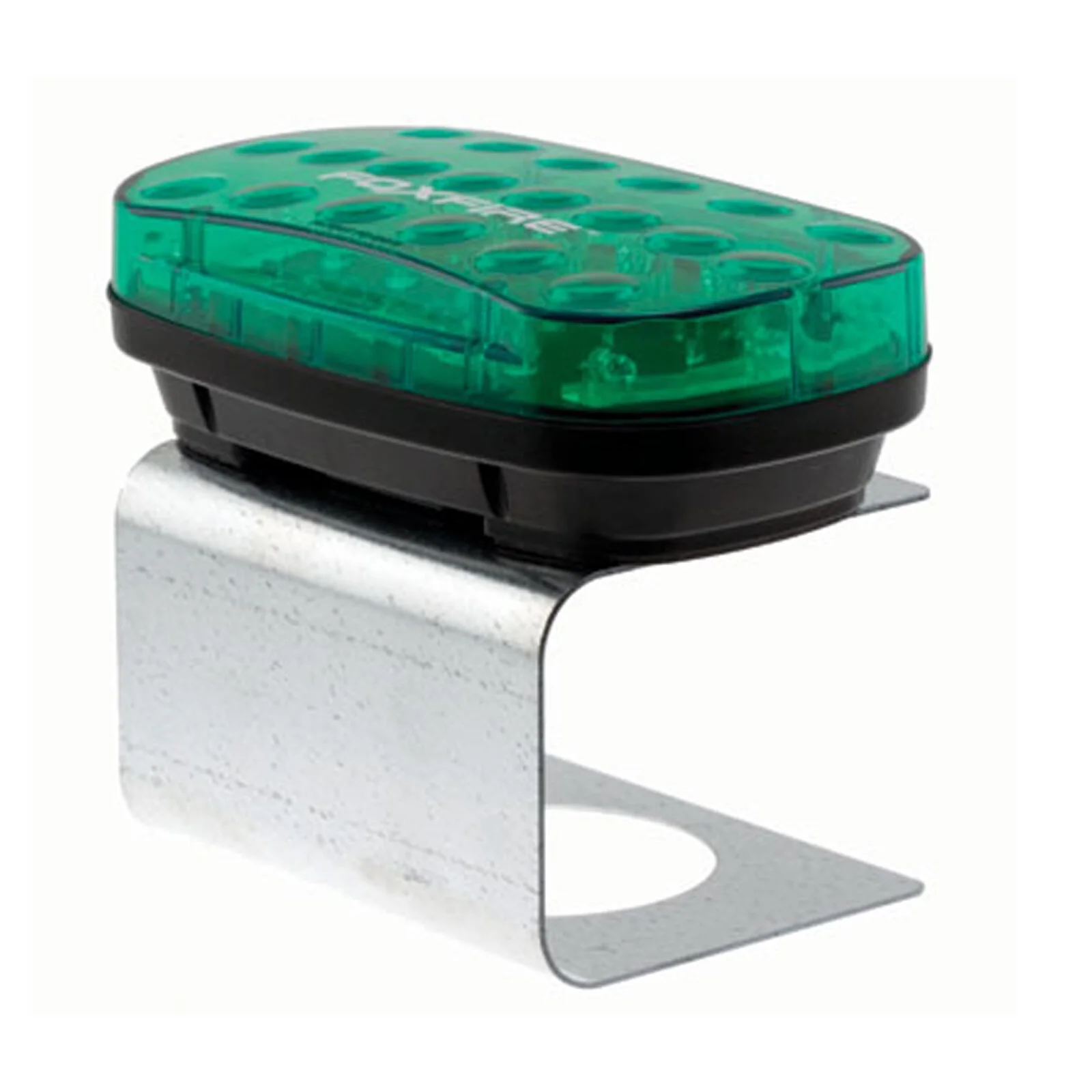 Green Foxfire Lite Lights LED on Traffic Cone Bracket