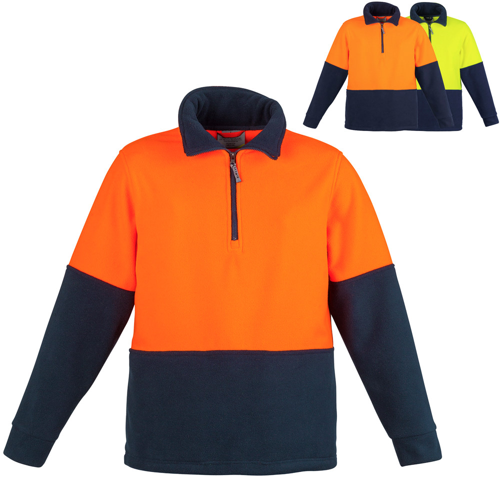 Syzmik Workwear High Visibility Half Zip Fleece Jumper ZT460 MySite Safety