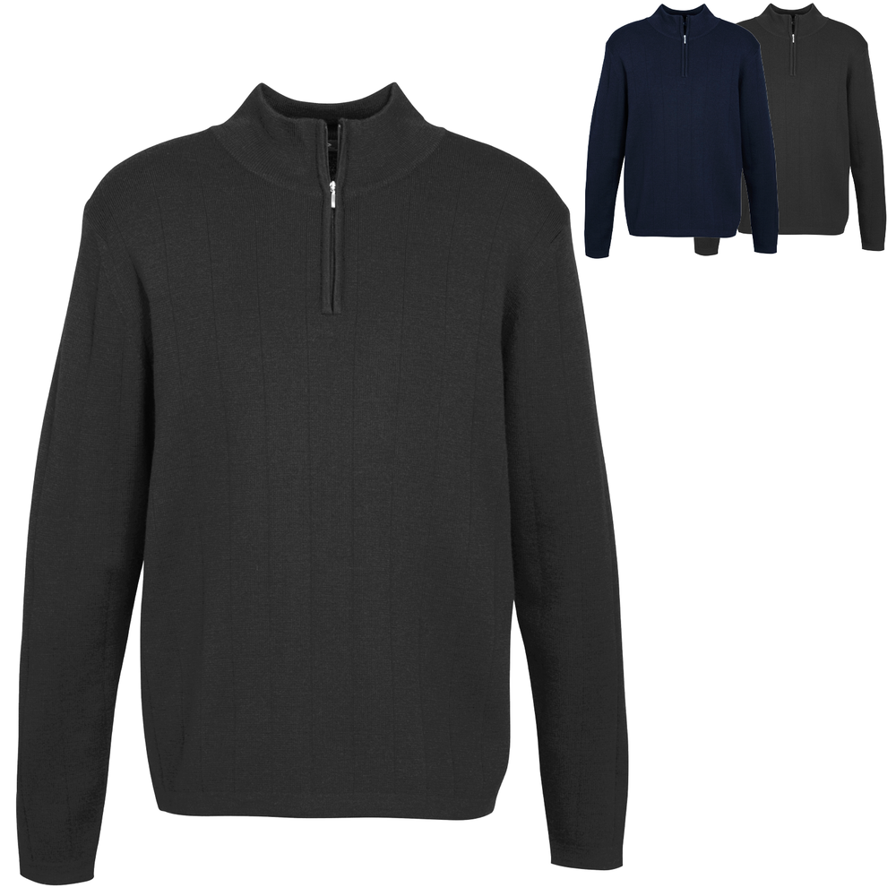 Biz Collection Men's 80/20 Wool-Rich Merino Pullover WP10310 MySite Safety