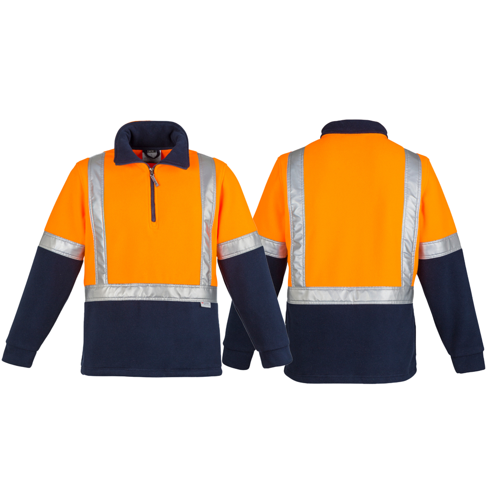ZT462_Orange_Navy_Front_Back_Syzmik_SunSafe_Australia.png
