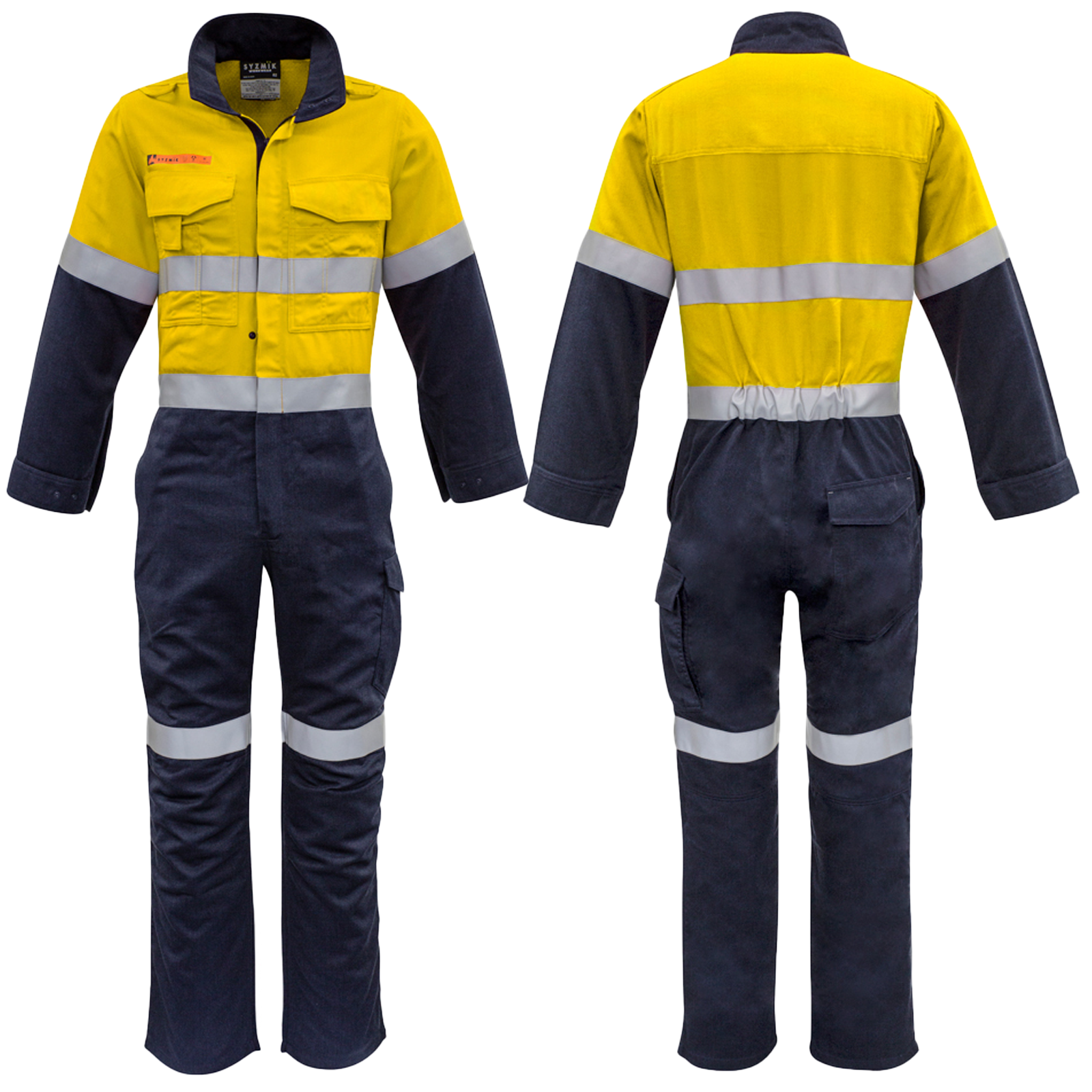 ZC525_Yellow_Navy_Front_Back_Syzmik_SunSafe_Australia.png