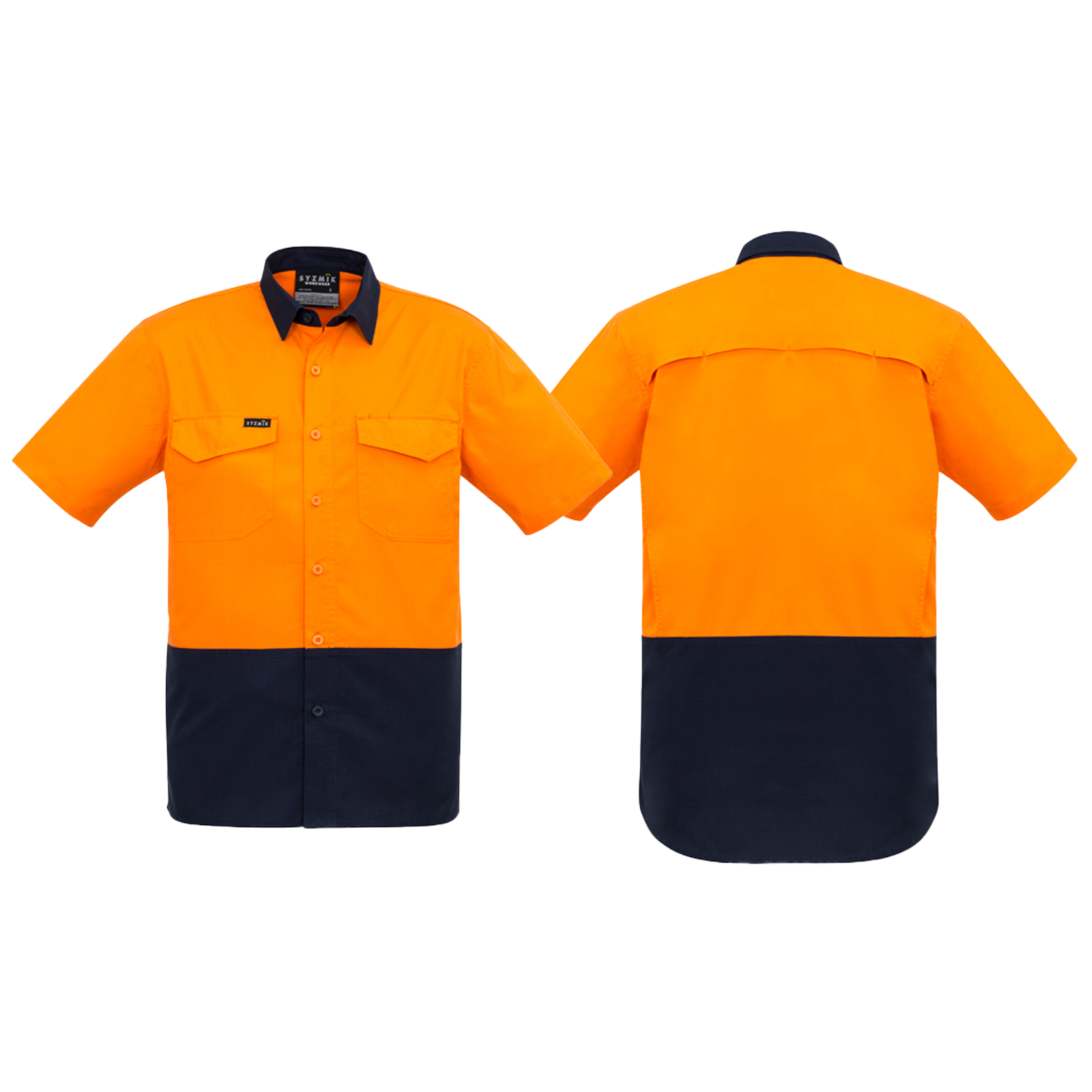 ZW815_Orange_Navy_Front_Back_Syzmik_SunSafe_Australia.png
