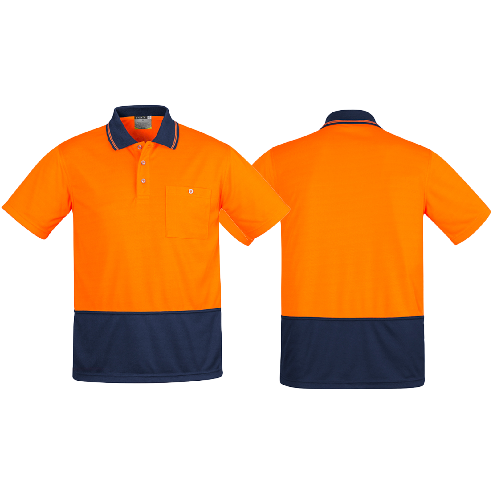 ZH415_Orange_Navy_Front_Back_Syzmik_SunSafe_Australia.png