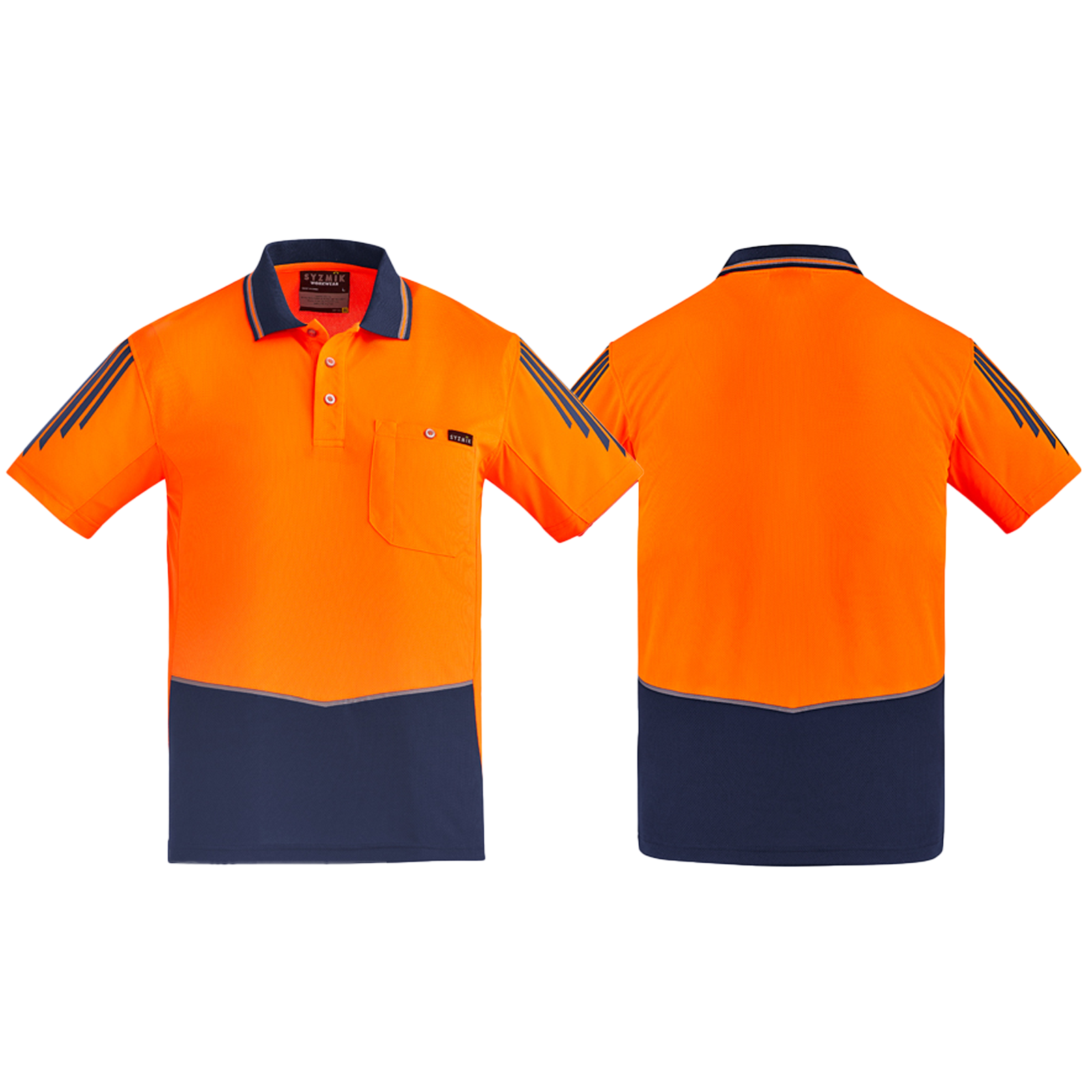 ZH315_Orange_Navy_Front_Back_Syzmik_SunSafe_Australia.png