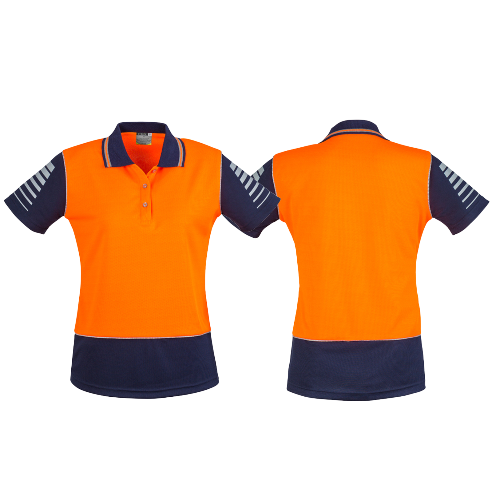 ZHL236_Orange_Navy_Front_Back_Syzmik_SunSafe_Australia.png