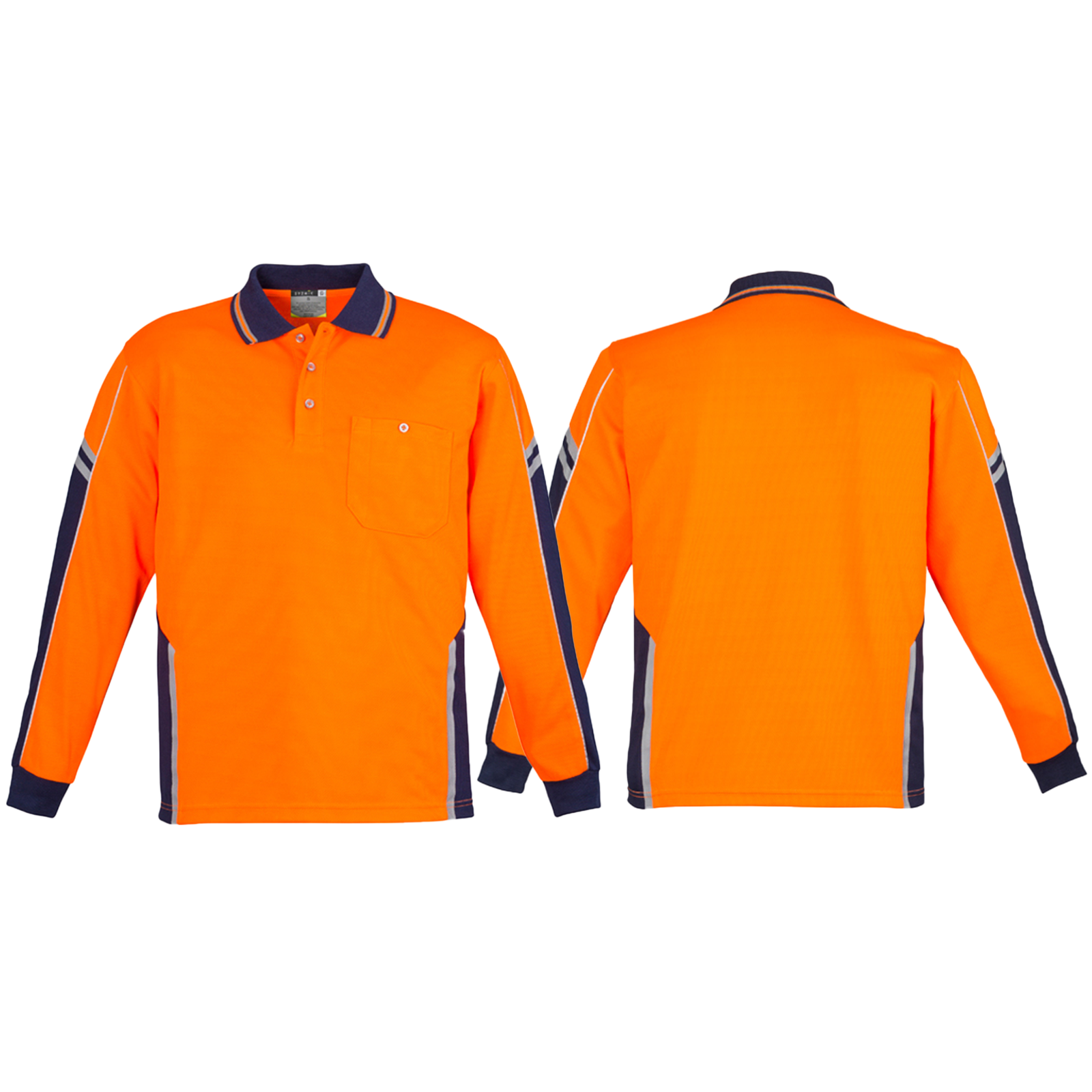 ZH238_Orange_Navy_Front_Back_Syzmik_SunSafe_Australia.png