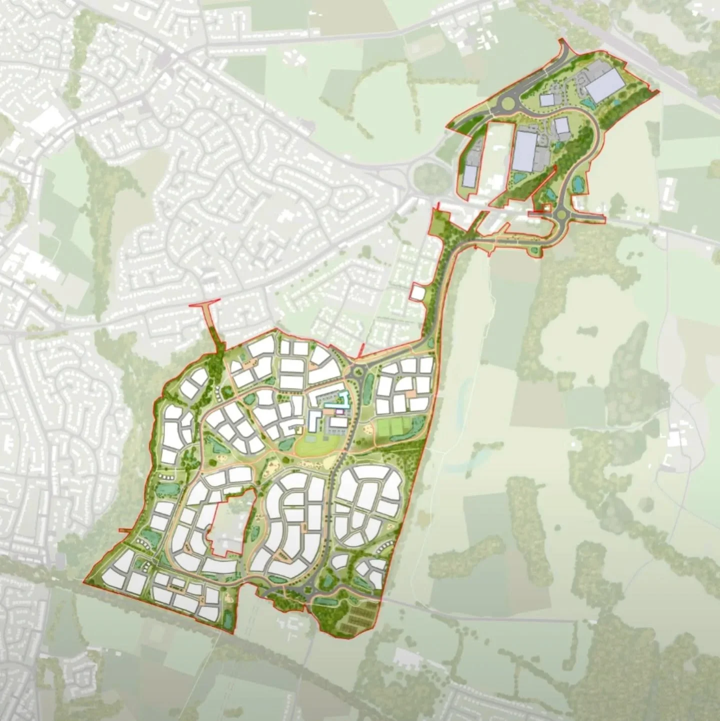 Proud to share our role as masterplanners for Peel Land&rsquo;s Lee Hall project: 246 acres of homes, jobs, green spaces and new connections for Bolton.

🌳 15-acre park

🚲 6.4km of cycle routes

🏡 1,450 homes

🏥 school, health centre + care home
