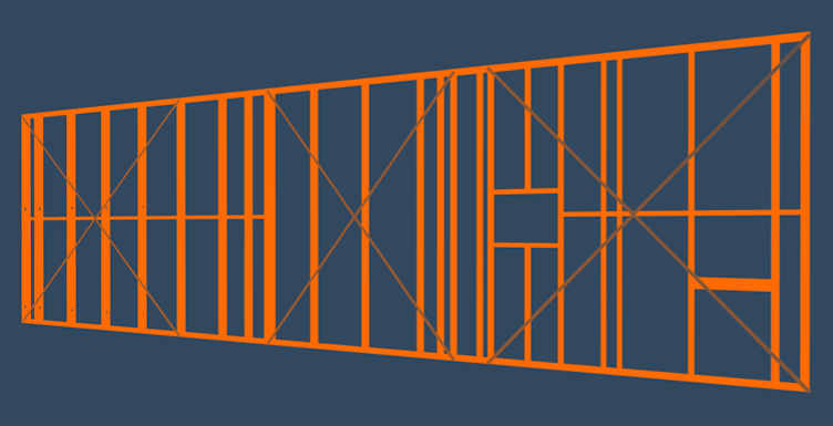 light steel frame wall panel with bracing