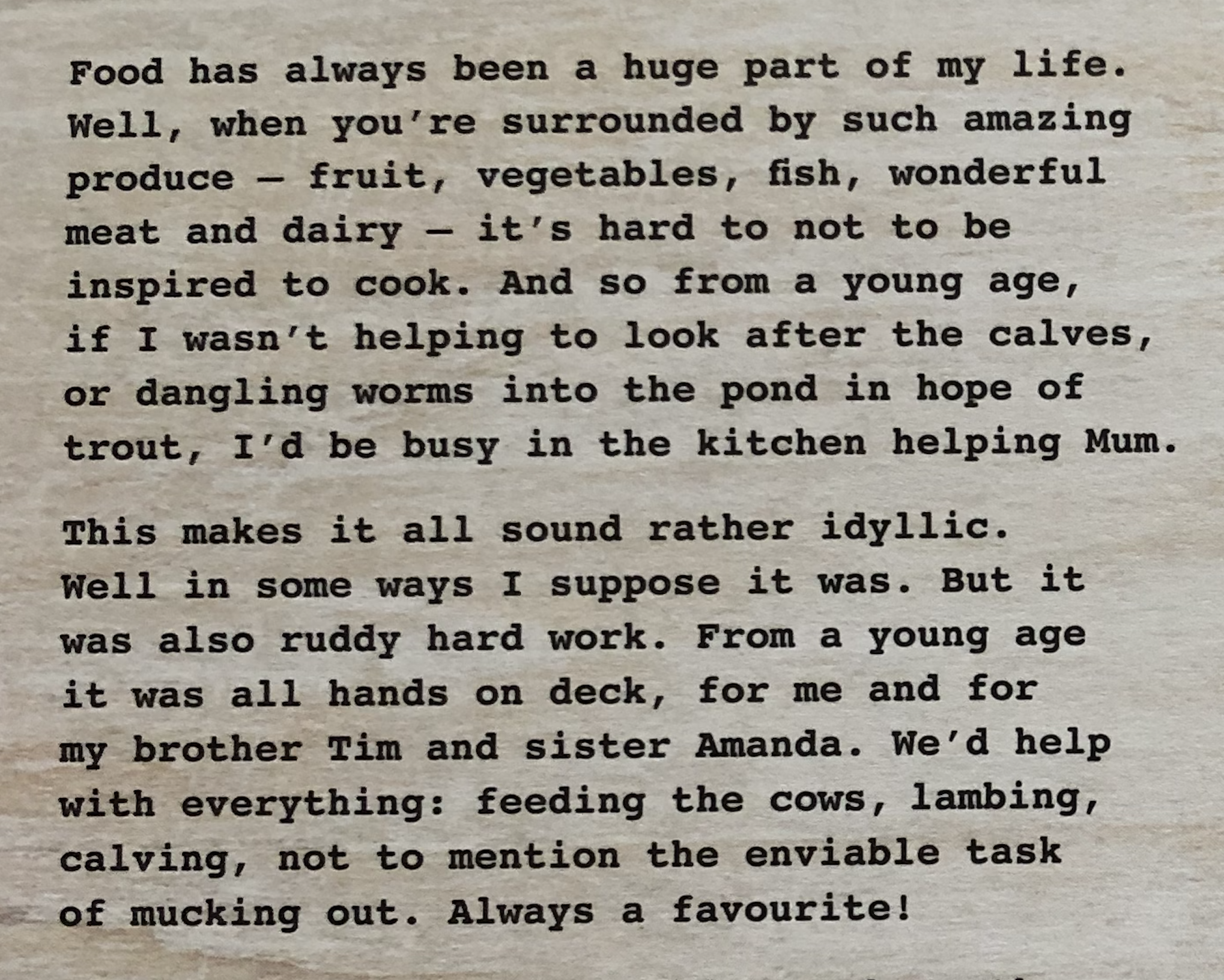 Excerpt from the cookbook intro
