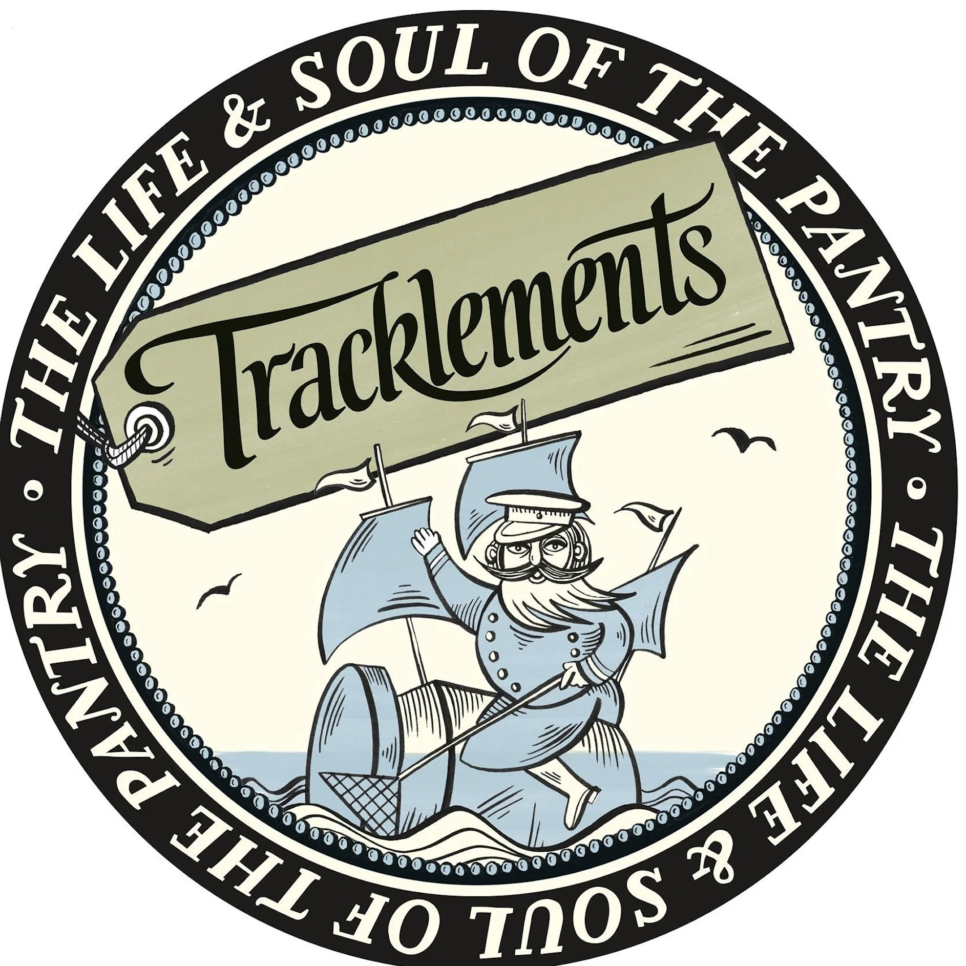 Tracklements lid with strapline