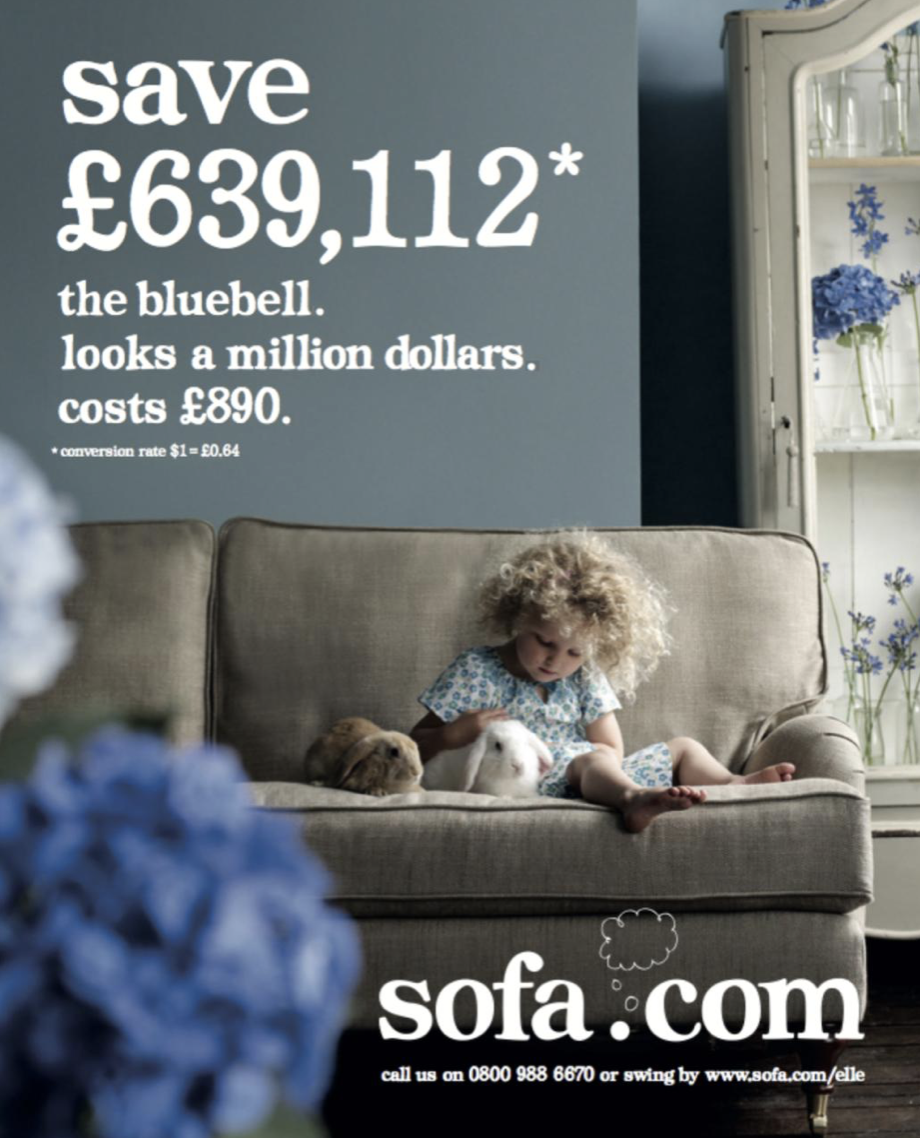 Press ad that ran in the Sunday supplements
