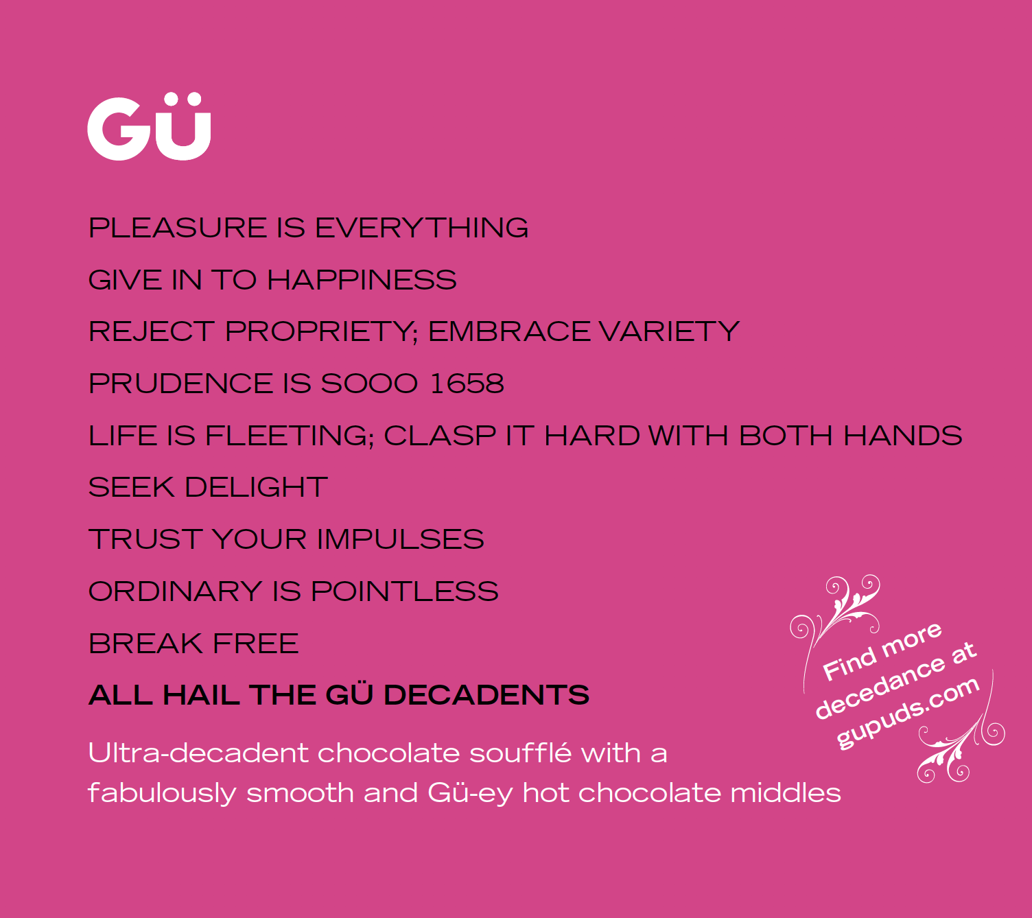 Back of pack manifesto