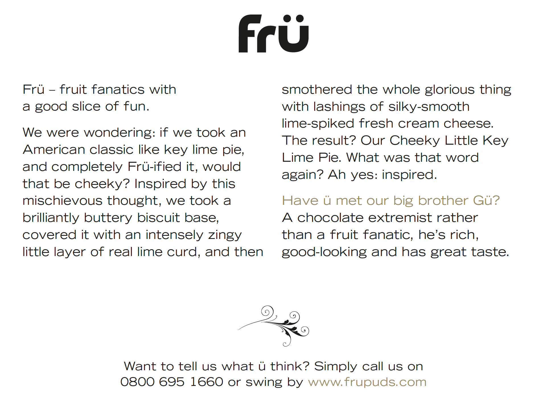 Back of pack copy, Frü key lime pie