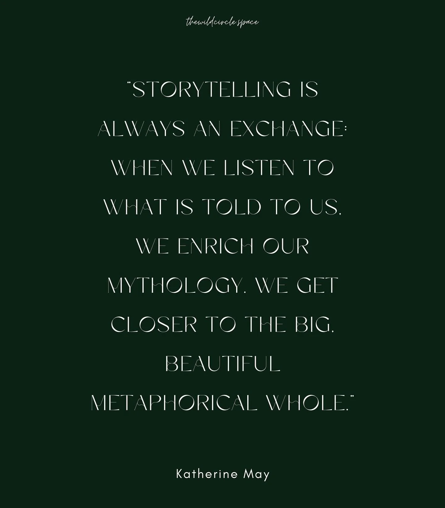 I love this. The stories of others are the things that awaken truth within. They're what unlocks our hearts and reminds us that we are not alone. They are what connects us more deeply to the mythology of our lives and our lineage. Our stories deserve