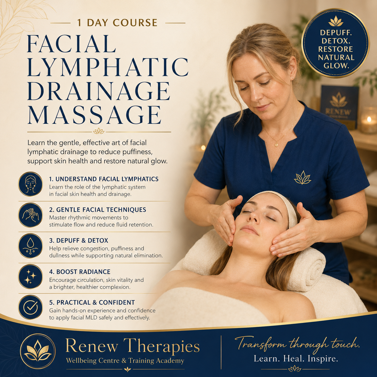 MLD Manual Lymphatic Drainage Facial Massage