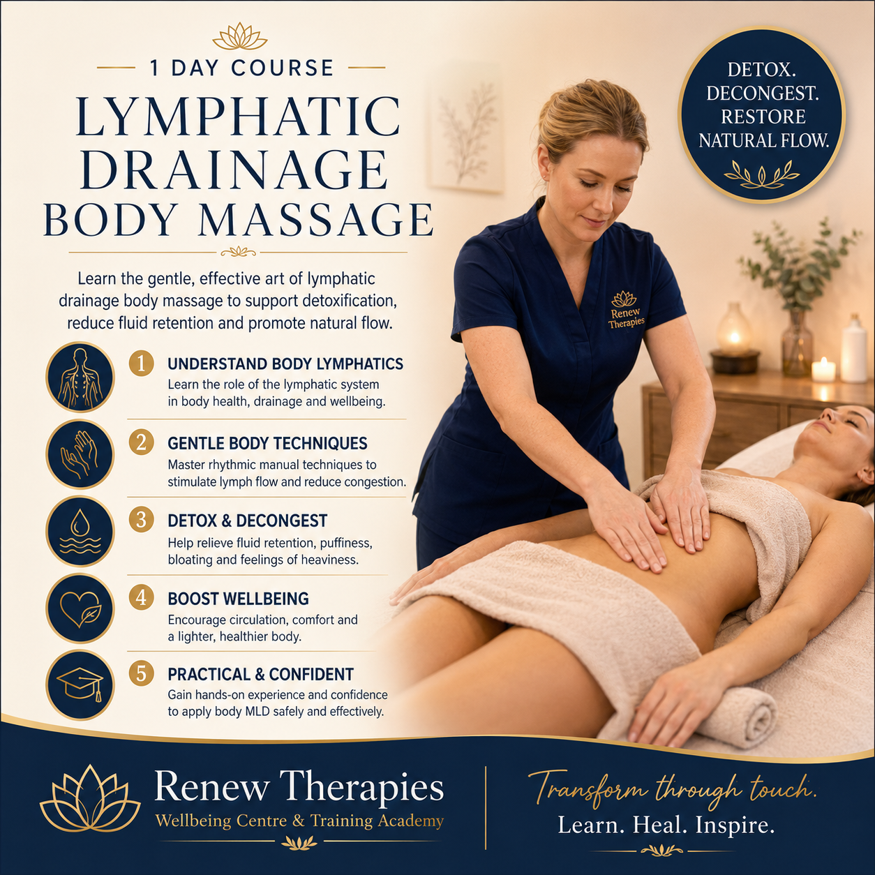 MLD Manual Lymphatic Drainage Body Massage