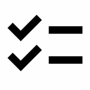 Two checkmarks followed by three blank lines