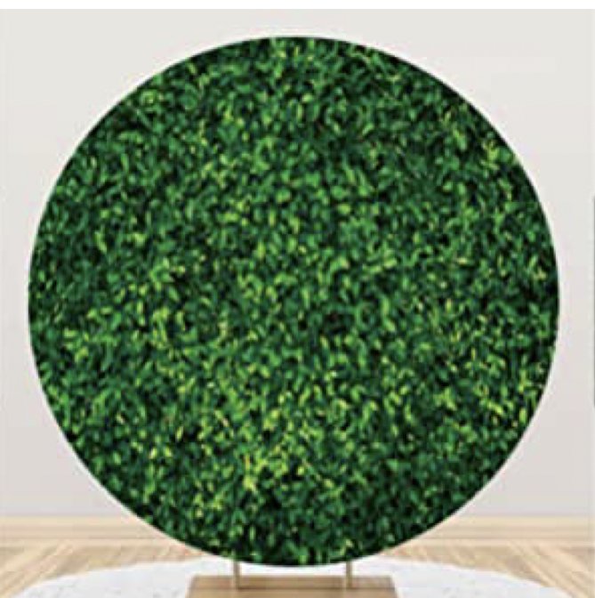Green Leaf Circle Backdrop