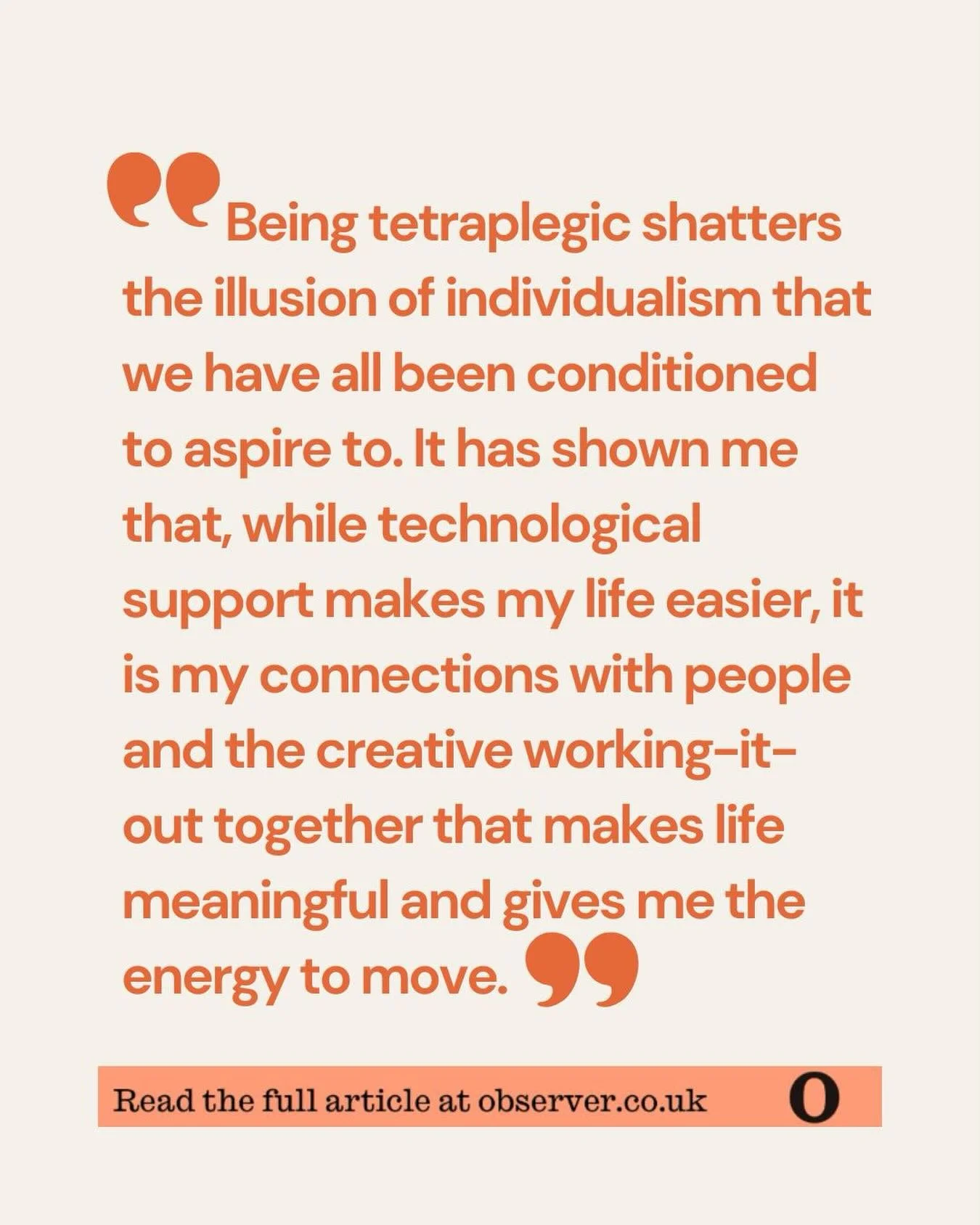 An excerpt from my first-ever published article for The Observer!

To read the full piece head to my link in bio