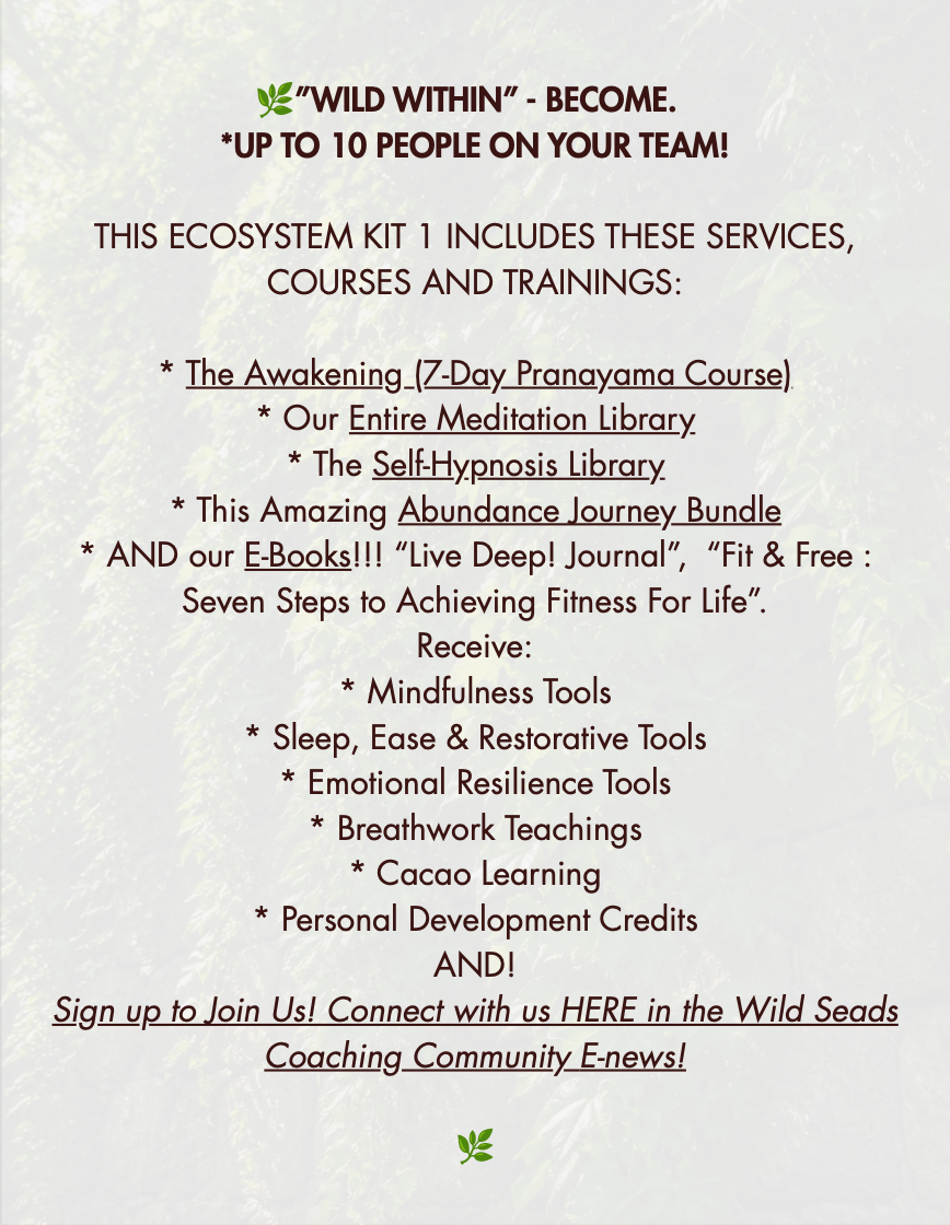 WILD WITHIN ECOSYSTEMS KIT 1 FROM WILD SEADS COACHING
