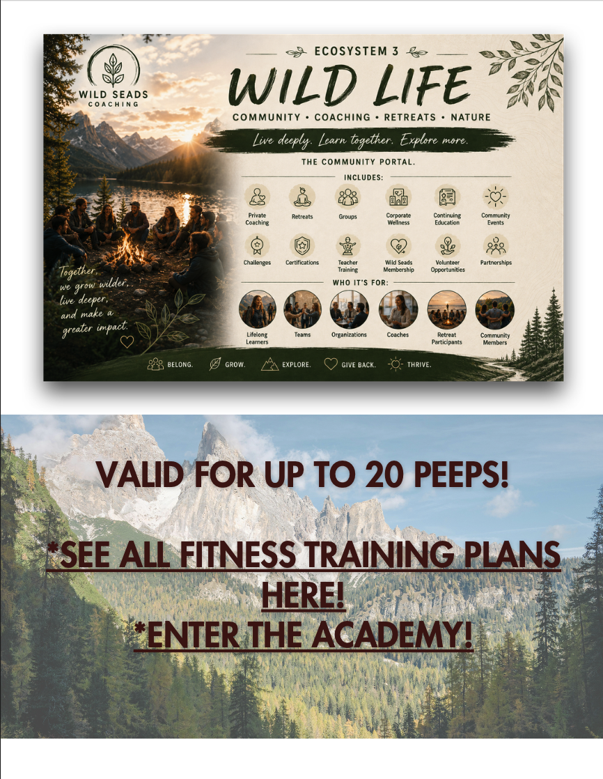 WILD LIFE ECOSYSTEMS 2026 WILD SEADS COACHING LEVEL 1