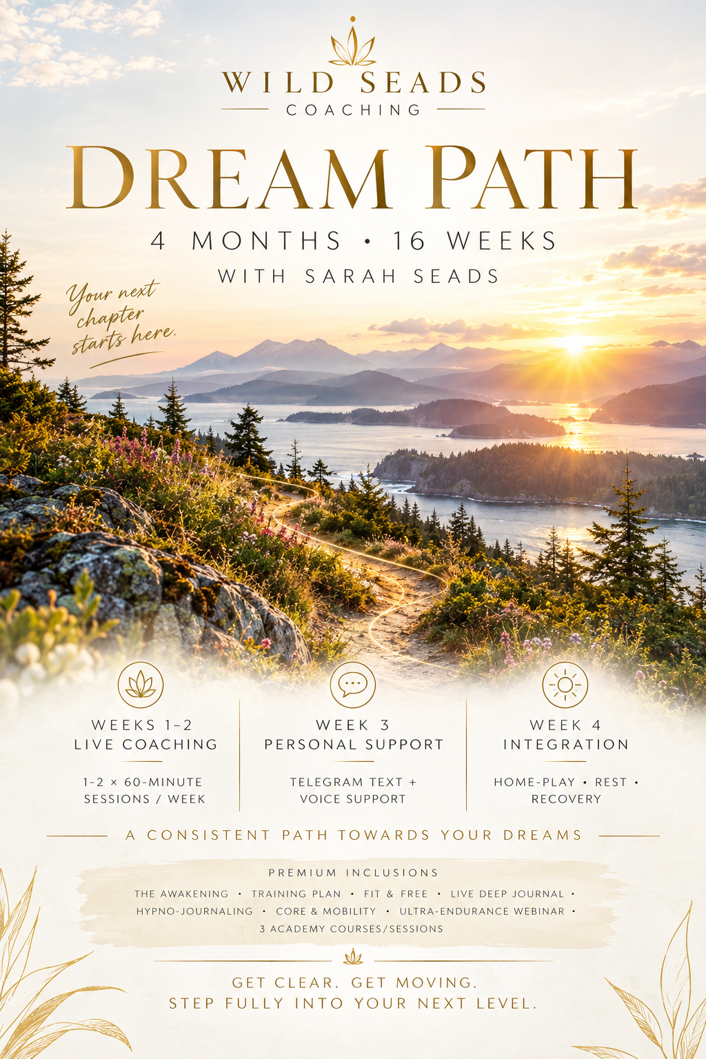 4 - MONTH (16 - WEEK) “DREAM PATH” JOURNEY WITH SARAH!! ❤️