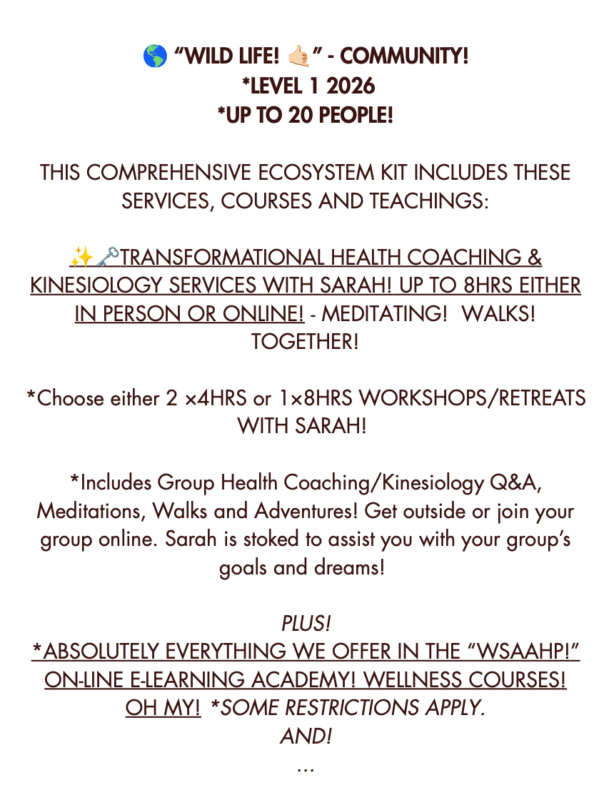 WILD LIFE ECOSYSTEMS 2026 WILD SEADS COACHING LEVEL 1